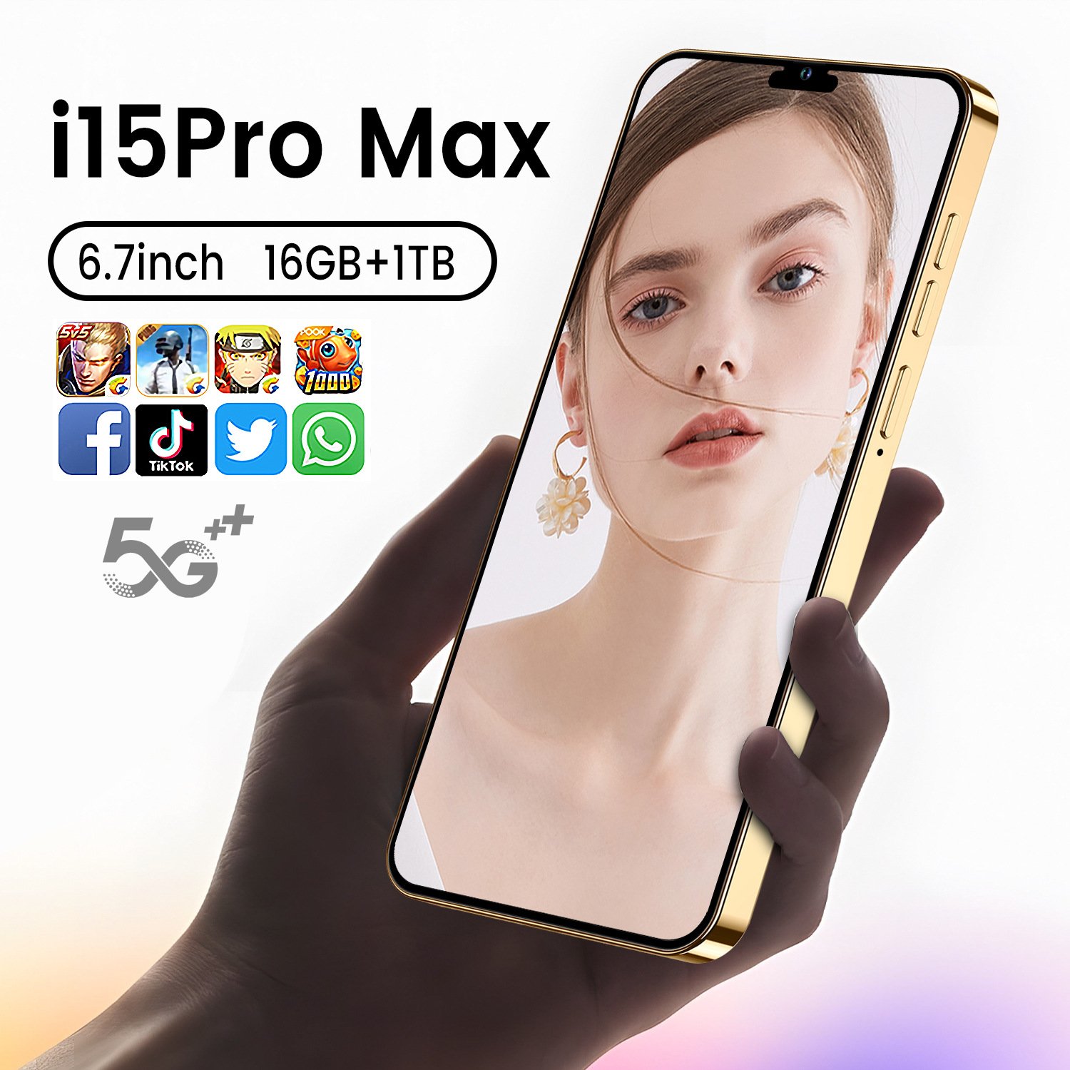 15 Pro Max 6.7inch Android 16gb+1tb Mobile Cell Phone Android 13 Smartphone Unlocked Mobile Phones For I15
